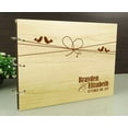 thumbnail image 3 of Rustic Wedding Wood Engraved Bride & Groom Guestbook Custom Photo Album Advice Scrapbook, 3 of 6