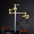 thumbnail image 3 of Pot Filler Faucet Wall Mount, Brass Pot Filler with Double Joint Swing Arms, 3 of 7