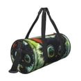 thumbnail image 2 of Bingfone Cute Big-Eyed Black Cat Print Gym Duffle Backpack for Men Women,Travel Weekender Carry-On Bags with Detachable Back Pack Straps for Traveling Overnight Climb Sports, 2 of 7
