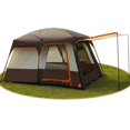 thumbnail image 2 of KTT Large Tent 6 Person,Family Cabin Tents,Straight Wall,3 Doors and 3 Windows with Mesh,Waterproof,Big Tent for Outdoor,Picnic,Camping,Family,Friends Gathering(Brown), 2 of 4
