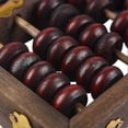 thumbnail image 5 of 9 Column Classic Wooden Abacus With Vintage Leather Box Soroban For Study Decoration Or Gift Aging Treatment Sp-01, 5 of 5
