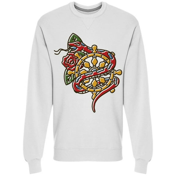 Snake With Wheel Sweatshirt Men -Image by Shutterstock, Male Small