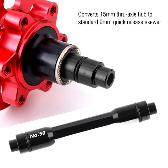 Adaptateur de Moyeu d'Essieu de Bicyclette 15mm à 9mm Brochette de Libération Rapide pour Roue avant de 100mm