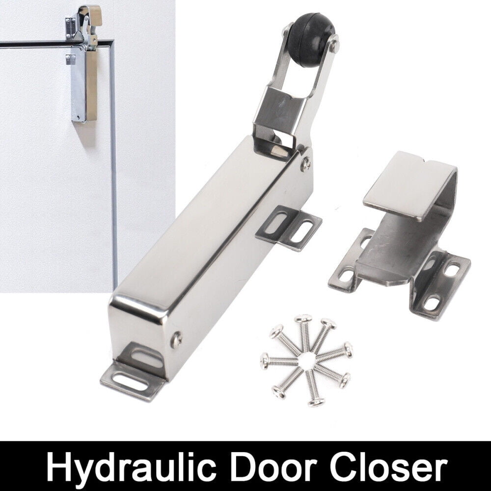 ECUTEE Hydraulic Door Closer with Adjustable Hook, Stainless Steel