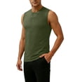 thumbnail image 4 of Kctiaxy Plus Size Tank Tops for Men Crew Neck Pullover Lightweight Sleeveless Tee Shirts Fashion Casual Soild Color Workout Tops for Summer Vacation, 4 of 9