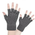 thumbnail image 5 of Msgweeeg Heated Gloves Warm Gloves for Women Man and Women Solid Color Half-Finger Outdoor Fingerless Thicken Wool Casual Fashionable Gloves for Cold Weather and Insulation, 5 of 7