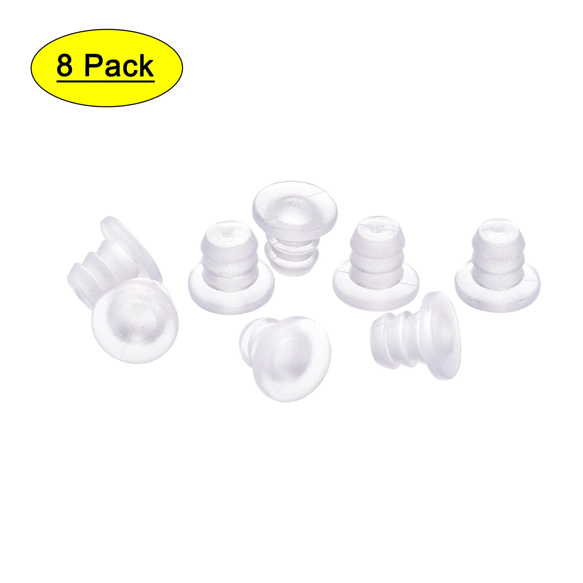 Uxcell 8pcs 5mm Soft Clear Stem Bumpers, Patio Outdoor Furniture Glass