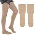 thumbnail image 4 of Knee High Varicose Vein Stockings Plus Size Close Toe 23 To 32mmHg Compression Support Stockings Skin Color, 4 of 8