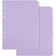 thumbnail image 1 of 2 juegos de 12 hojas separadores de carpeta A5 de plástico morado con pestañas para carpeta de 6 anillas., 1 of 7