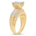 thumbnail image 4 of 14kt Yellow Gold Princess Diamond Cluster Bridal Wedding Engagement Ring 7/8 Cttw, 4 of 4