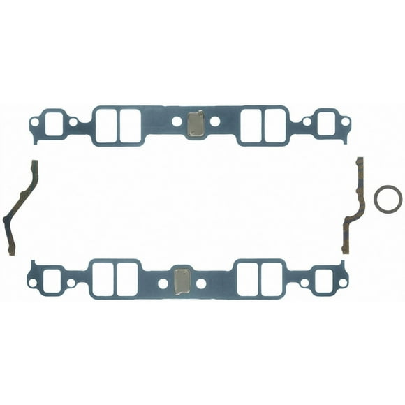 Fel Pro HP Intake Manifold Gasket 1204 Chevy Small Block; Rectangular; 1.23 Inch X 1.99 Inch Port Size; Steel Core Laminate; 0.060 Inch Thick