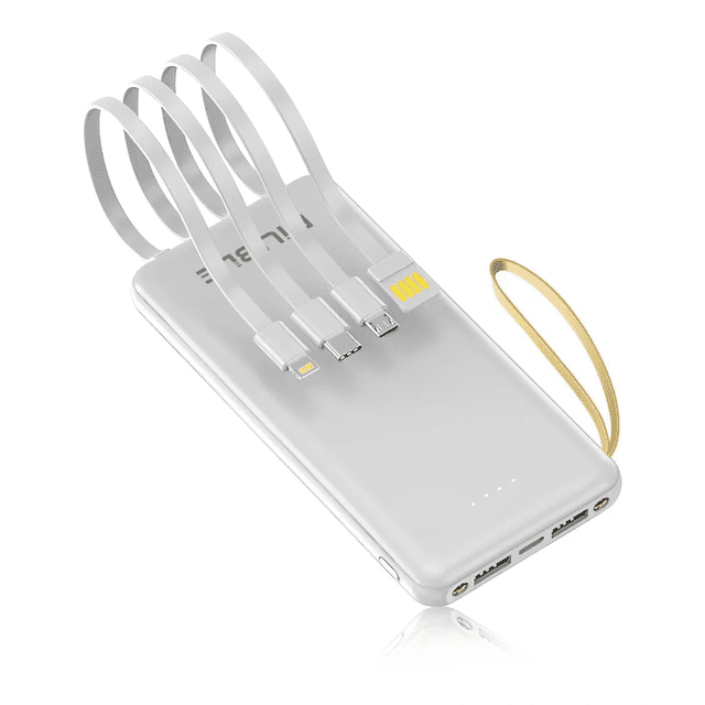 Power Bank Portatil Bateria 16000mah Carga Rápida Usb Doble Blanco
