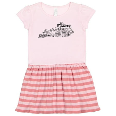 

Inktastic Kentucky State word salad Gift Toddler Girl Dress