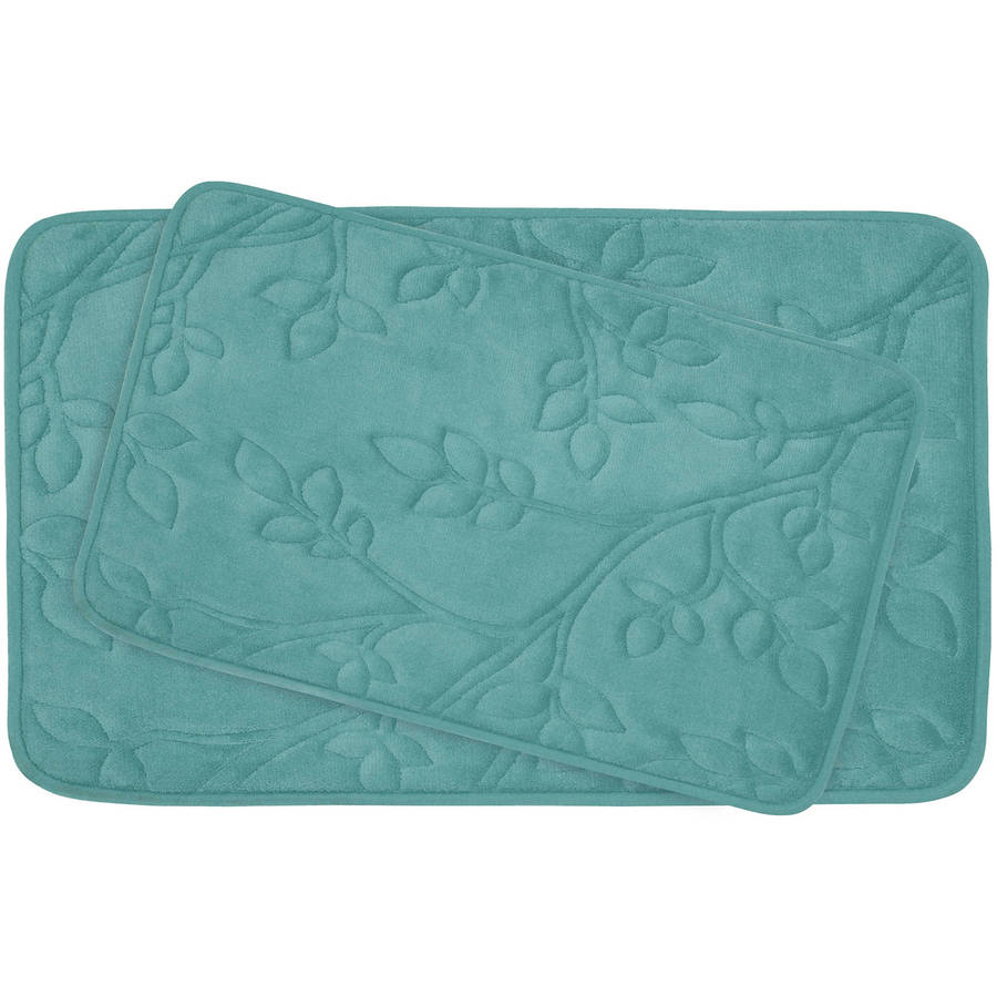 Bounce Comfort Spring Leaves Microplush Memory Foam Bath Mat