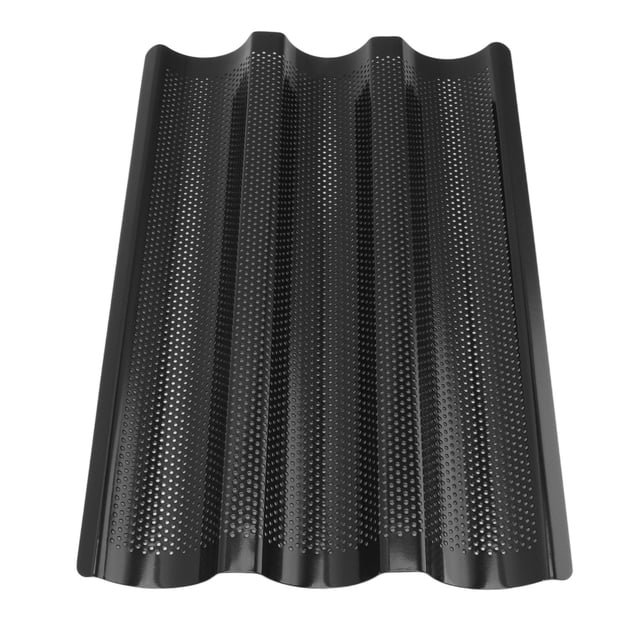 Pan Pan Stainless Steel U Shape Uniform Heating Perforated Design French Bread Baking Pan for Home