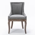 thumbnail image 5 of Set of 2 Ultra Side Fabric Dining Chair, Kitchen Side Chair, Wooden Accent Chair with High Back, Nailhead Trim, 5 of 9