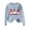 thumbnail image 3 of Women Ugly Christmas Sweater Cute Santa Print Knitted Pullover Sweaters Long Sleeve Xmas Holiday Loose Jumper, 3 of 3