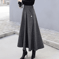 thumbnail image 4 of Plaid A-Line High-Waisted Skirt, 4 of 6