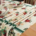 thumbnail image 5 of Christmas tablecloths for rectangle tables 60 x 84 Inch, Christmas Poinsettia & Holly Decoration Tablecloth, Water Resistant and Wrinkle-resistant Durable Table Cover for Xmas, Holiday, Winter, Yellow, 5 of 5