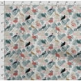 thumbnail image 4 of Soimoi Bird With Leaves Printed, Poly Canvas Fabric, Decor Sewing Fabric by The Yard 56 Inch Wide,Decorative Fabric for Curtains Tote Bags, Teal Green, 4 of 5