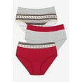thumbnail image 4 of Comfort Choice Plus Size Full Coverage Stretch Cotton Color Block Brief 3-Pack, 4 of 6