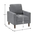thumbnail image 5 of Lexicon Crandall Corduroy Chair in Gray, 5 of 10