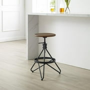 Crosley Furniture Kalen 29 Transitional Metal Stool in Brown/Matte Black