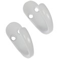 thumbnail image 2 of Single Coat Hook, White, 4 pack, 2 of 3