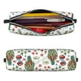 thumbnail image 2 of Yiaed Frog and Forest Plants Print Leather Pencil Case - Leather Pen Pencil Holder - Elegant & Practical Pencil Pouch for Work & Office, 2 of 7