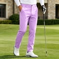 thumbnail image 5 of COMVALUE Men's Chinos Casual Business Dress Pants Slim Fit Skinny Stretch Flat-Front Lightweight Comfort Slacks with Pockets (Light Purple, M), 5 of 9