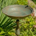 thumbnail image 2 of Zaer Ltd. Ornate Pedestal Style Birdbath with Cast Iron Birds on Rim Full Base (Bronze), 2 of 8