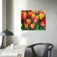 thumbnail image 4 of JEUXUS Living Bouquet of Tulips， Canvas Wall Art, 4 of 6