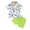 Green, variant on Fesfesfes Toddler Kids Baby Boys Summer White Dinosaur Print Top Shorts Clothes Suit