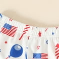 thumbnail image 6 of Futezty Toddler Boys Clothes Summer Outfit Sets, Toddler Boy Clothing Short Sleeve Shorts Little Boys Summer Set 4th of July Baby Boy Outfit Independence Day Print Boy Suit, 6 of 7