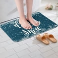 thumbnail image 3 of Christmas Snowflake Bathroom Rug,Navy Blue Fantasy Geometric Winter No Slip Bath Mat for Teens Adults,Vintage Plaid Print Shaggy Absorbent Floor Mat New Year Bath Indoor Doormat Decor,18"x30", 3 of 4