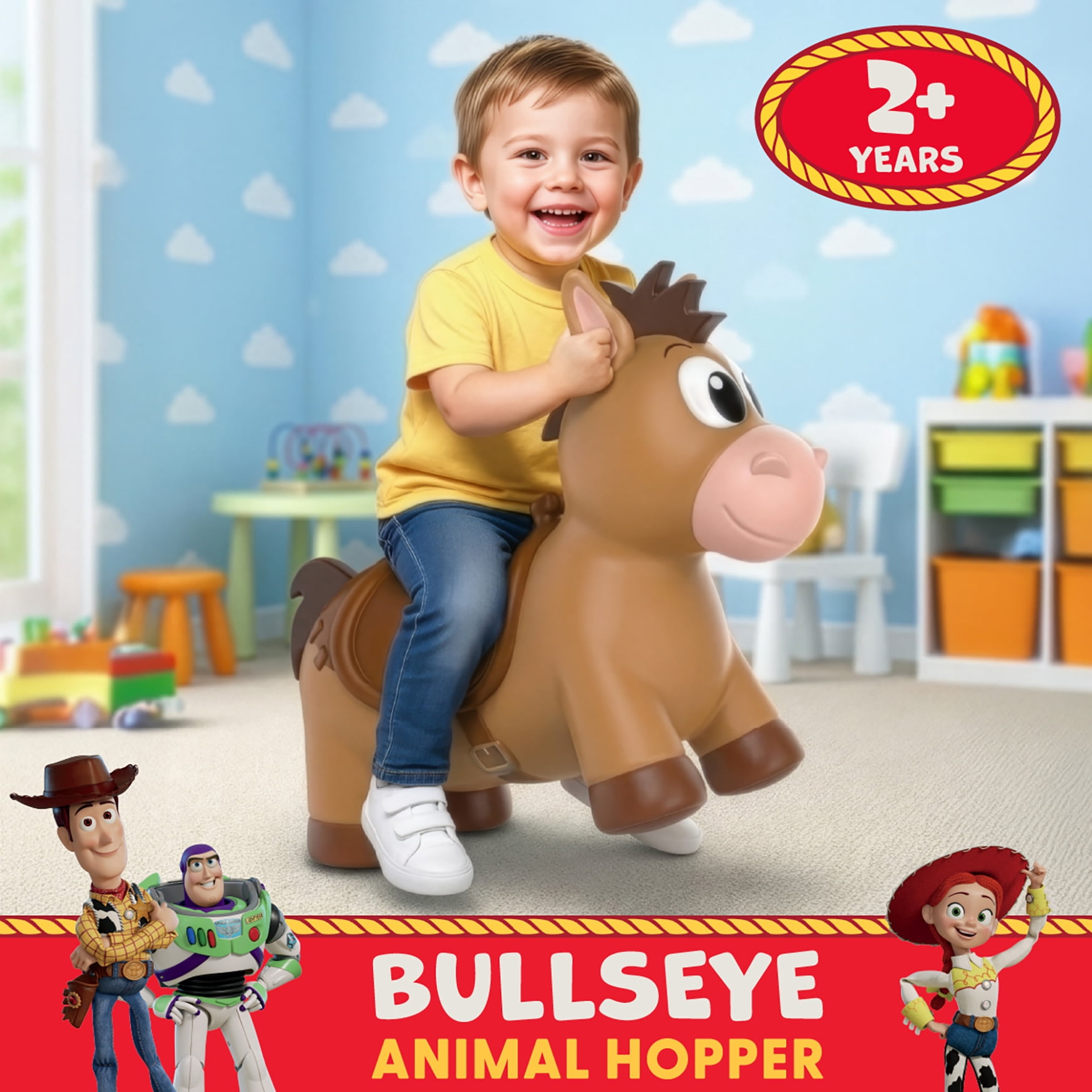 Flybar Bullseye Ride On Toy, Brown