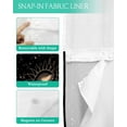 thumbnail image 3 of No Hook Shower Curtain with Snap in Liner, Boho Mystical Galaxy Sun Moon Stars Black Bohemia Hotel Shower Curtains for Bathroom, Washable Shower Curtain Liner Set with Mesh Top Window, 72”x78”, 3 of 6
