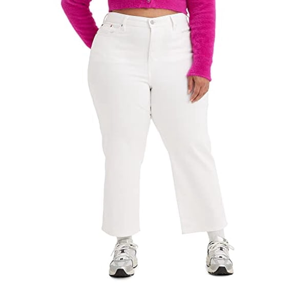 223509 Levi's Women's Wedgie Straight Jeans White/Blue 24x28