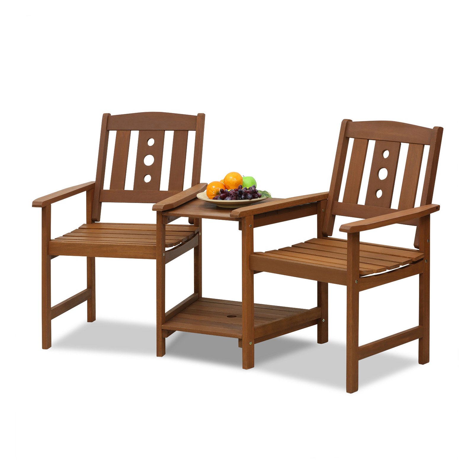 Furinno Tioman Outdoor Hardwood New Mexico Jack & Jill Chair Set - image 2 of 2