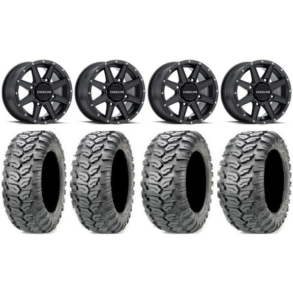 Raceline Hostage 14" Black Wheels 26" Ceros Tires Polaris RZR XP 1000 / PRO XP / Ranger XP 900/1000
