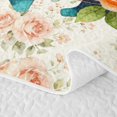 thumbnail image 5 of Feelyou Floral Alphabet M Bed Spread Queen for Women Girls, Watercolor Groovy Rose Queen Coverlet Set, Multi-Color, 3pcs, 5 of 7