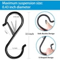 thumbnail image 7 of Minzimin 10/20 Pcs S Hooks for Hanging, Heavy Duty S Shaped Hooks Silver, Kitchen Hooks, S Hanger Hooks for Plants, Pots, Towels and Bags, with Safety Buckle Design, 3.5 Inch, 7 of 7