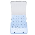 thumbnail image 3 of Estuche organizador rectangular para fresas dentales, esterilizable en autoclave, con 60 orificios para limpieza de fresas, color azul, 3 of 14