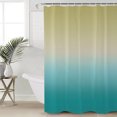 thumbnail image 5 of Yellow Cyan Shower Curtain, 72" x 72", Turquoise Gradient Waterproof Bathroom Curtain Washable Shower Curtain Set with 12 Hooks, 5 of 6