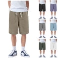 thumbnail image 2 of Gibobby Mens Shorts Mens Casual Shorts Stretch Drawstring Summer Beach Shorts Chino Golf Shorts with Pockets Elastic Shorts For Men Big And Tall(XXXL,White), 2 of 9
