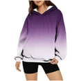 thumbnail image 4 of Ombre Hooded for Womens Fall Fashion Oversized Sweatshirts Cute Y2K Hoodies Pullover Sweaters Juniors Girls Loose Fit Comfy Hoodie Jacket Going Out Workout Hoody Sweatshirt with Pockets, 4 of 7