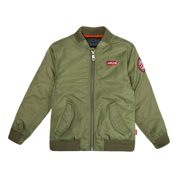 Levis Boys' Little Bomber Jacket, Olivine, 6