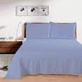 thumbnail image 2 of Flat Bed Sheet 100% Egyptian Cotton [ Light Blue Solid - King Size] Breathable, Easy to Wash 800 Thread Count 3Pc Flat Sheets - 102 Inches x 108 Inches, 2 of 5