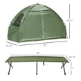 thumbnail image 2 of 2-in-1 Folding Camping Cot with Tent 1-Person Elevated Outdoor Bed with Carry Bag Supports 225 lbs for Backpacking Beach Garden, 2 of 13