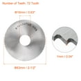 thumbnail image 2 of Unique Bargains 63mm Dia 16mm Arbor 1mm Thick 72 Tooth High Speed Steel Circular Saw Blade, 2 of 5